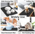Dish Drying Mat Large – Water Absorbing Mat for Kitchen, Kitchen Drying Mat for Wet Utensils, Drying Mat for Kitchen Utensils (40 x 60 Cm) - Image 6