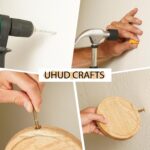 UHUD CRAFTS Decorative Set of 3 Small Round Wooden Wall Shelves - Space-Saving Solid Wood Floating Shelves | Wooden Wall Mounted Plant Shelves for Home Decor - Image 6