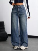 Nifty Women's Denim Stretchable High Waist Baggy Jeans for Women - Image 2