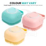 Foodie Puppies Dog Bath Brush Body Scrubber Shampoo Dispenser Tick Remover - (Silicone Dispenser Brush) for Shower Bathing and Shedding Soft Silicone Brushes for Pet Puppy Dogs Cat Rabbit Horse - Image 6