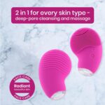 iGRiD Facial Cleansing Massager, Smart Facial Cleansing Device with Silicone Brush & Anti-Aging Massager - Waterproof Lift, Firm, and Tone Skin on Face and Body - Image 4