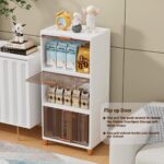 JD FRESH 5 Tier Foldable Plastic Rack for Storage/Kitchen Cupboard/Versatile and Sturdy Wardrobe for Clothes/Multipurpose Storage Organizer/Closet for Bedroom/Living Room/Laundry Room (Transparent) - Image 4