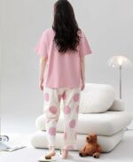 Womens Korean Night Dress || Full Pyjama Set ||Korean Nightsuit || Women Nightwear ||Round Neck Full Sleeve Nightsuit || Loungewear || Everyday Nightdress (ND-10) - Image 13