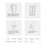 BonKaso H9 Smart Door Lock for Home and Office| 6-Way Unlocking Features|Fingerprint|Passcode|Key Card Access|Bluetooth|Mechanical Key|OTP Access|2 Year Warranty|(Black)| (Free Installation) - Image 6