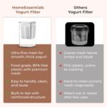 HomeEssentials Greek Yogurt & Curd Maker - 1100ml Fine Mesh Strainer with Lid | Multifunctional yoghurt Filter | Curd Maker for Home | Whey Separator | Perfect for Homemade Yogurt, Curd, Cheese & More - Image 4