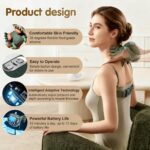 Bionic Heated Massager, Wireless Portable Shiatsu Neck and Back Massager, Electric Deep Tissue 4D Kneading Massage, Simulated Human Hand Design for Pain Relief and Muscle Relax-Green - Image 2