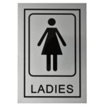 BUZZ COOL Gents Ladies Signage Self Adhesive Sticker For Washroom Toilet Restroom Glass Doors Wooden Doors Offices Hospitals Mall And Business Sign Stickers, Silver - Image 4