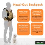 Buraq Pup Explorer Head-Out Dog Carrier Backpack, Adjustable Front & Back Head-Out Feature with Wide Straps & Hip Belt Support, Travelling Pet Bag for Small Breed Puppies (Grey, S) - Image 5