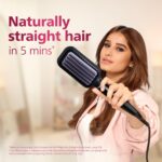 Philips India's No.1 Hair Styling Brand -Hair Straightener Brush, Naturally Straight in 5 Mins,5X Less Frizz,SilkProtect Keratin Tech,Triple Bristle Fast 50s Heatup,Scalp Protect,For Indian Hair,BHH880 - Image 4