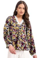SheWill Thread Embroide Georgette Shirt Style Top with Button-Down Front, Colla Neckline, and Long Sleeves for a Chic and Elegant Everyday Look - Image 12