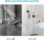 JIALTO 2 Pieces Stainless Steel Broom Holder with Hook - Wall-Mounted Adhesive Waterproof Rustproof Heavy Duty Broom and Mop Stick Holder for Home, Kitchen, - Image 6