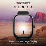 Fire-Boltt Ninja Call Pro Max Bluetooth Calling Smart Watch, 2.01" HD Display, 120+ Sports Modes, Health Suite, AI Voice Assistance, SpO2 & Heart Rate Monitor Smartwatch for Men & Women - Black - Image 2