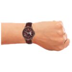 Shocknshop Leather Analogue Unisex Couple Combo Watch For Men & Women (Brown Dial & Colored Strap) -W246-236Br, Brown Band - Image 6