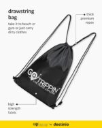 Gotrippin Packing Cubes for Travel, 6 in 1 Water Resistant Travel Organizer Pouch Set (4 Cubes+ Drawstring Bag+ Cosmetic Pouch), Luggage Suitcase Wardrobe Organiser Bags (Grey),Polyester - Image 3