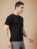 CHKOKKO Men Polyester Solid Quick Dry Half Sleeve Regular Fit Round Crew Neck Active Sportswear Gym T-Shirt for Workout Training Running and Fitness Activities - Image 30