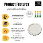 Small Bubble Trinket Tray - Handmade Concrete Jewelry & Makeup Organizer | Multipurpose & Stylish Display Stand for Jewellery, Perfume, Watch (Big) - Image 8