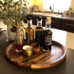 Round Decorative Tray Rustic Wooden Coffee Table Trays Home Decor Farmhouse Centerpiece Serving Trays for Food Drinks Ottoman Kitchen Countertop Set of 1 - Image 5