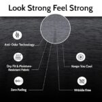 CHKOKKO Men's Polyester Regular Fit Round Neck Regular Dry Fit Gym Sports T-Shirt - Image 2