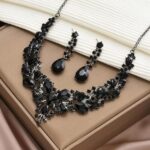 Shining Diva Fashion Latest Stylish Design Fancy Crystal Necklace Jewellery Set for Women | Trendy Celebrity Inspired Jewellery - Image 3