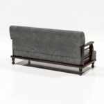 Wooden 5 Seater Sofa Set - 3+1+1, for Living Room, Drawing Room, Office & Lounge | Solid Sheesham Wood, Fabric (Brown) - Image 7