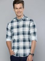 The Indian Garage Co Men's Cotton Slim Fit Checkered Full Sleeves Cutaway Collar Casual Shirt - Image 5