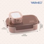 WARMEO MICROMATE Microwave-Safe Stainless Steel Lunch Box, Bpa Free, Perfect for Office, School, Travelling, Combo(800ml+150 ml),Green - Image 13