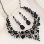 Shining Diva Fashion Latest Stylish Design Fancy Crystal Necklace Jewellery Set for Women | Trendy Celebrity Inspired Jewellery - Image 5