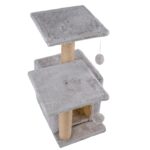 Cat Tree Indoor Climbing Activity Tower with Scratching Posts | Cat-02-Grey | 30x40x66 cm - Image 5