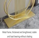 Luxury Console Table 75x30x70cm with Marble Top - Modern Entryway Hallway Narrow Side Table - Gold Metal Frame Entry Furniture for Living Room, Corridor & Home Decor (Gold + Black) - Image 6