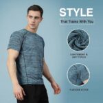 CHKOKKO Men's Polyester Regular Fit Round Neck Regular Dry Fit Gym Sports T-Shirt - Image 13