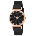 CHARLIEKEEN Women's Luxury Watch, Rose Gold Case, Silicone Band, Crystal Markers - Image 2