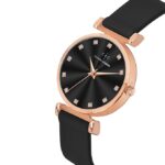 CHARLIEKEEN Women's Luxury Watch, Rose Gold Case, Silicone Band, Crystal Markers - Image 5
