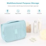 Mossio Polyester Compact Business Toiletry Kit Personal Organizer Handbag (Pink Striped, 8 Cm, Large) - Image 7