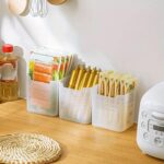 Fridge Storage Boxes - Set Of 6 With Drain Tray, Stackable Plastic Container | 1.5l Capacity, Transparent Grey, Ideal As Fridge Storage Containers, kitchen food storage container for home - Image 6