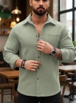 Lymio Men Shirt || Solid Shirt for Man || Full Sleeve || Casual Style (Packs Also Available) (Utility) - Image 5