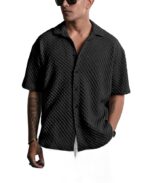 Casual Shirt for Men|| Shirt for Men|| Men Stylish Shirt||Button Down Shirts Half Sleeve Bubble Fashion Textured Shirt - Image 6