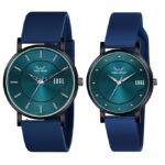 LOUIS DEVIN Silicone Strap Analog Wrist Watch for Men and Women (Green/Brown/Blue/Black) | Set of 2 Wrist Watches | Couple Watches | LDCM-BK092-ST - Image 13