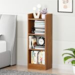 Lukzer 3 Layer Engineered Wood Multipurpose Rack Bookshelf Storage Organizer Stand (MR-010/Oak Brown/80x33x22cm) - Image 4