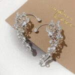 Butterfly Ear Cuff Earrings for Women Vintage Non Piercing Ear cuffs 2PCS Rhinestone Butterfly Ear Jewelry for Women, Long6.5CM/2.5IN wide4CM/1.6IN, Metal, No Gemstone - Image 5