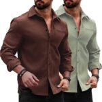 Lymio Men Shirt || Solid Shirt for Man || Full Sleeve || Casual Style (Packs Also Available) (Utility) - Image 14