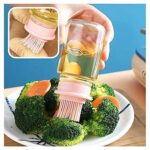 Kitchen Accessories Items for Home Oil Dispenser with Brush Oil Brush for Cooking Silicone Oil Brush for Kitchen use Oil Spreader for dosa pan oiling Brush Baking, BBQ, Marinating(Glass) - Image 4