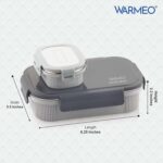 WARMEO MICROMATE Microwave-Safe Stainless Steel Lunch Box, Bpa Free, Perfect for Office, School, Travelling, Combo(800ml+150 ml),Green - Image 16