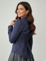 Solid Front Button Long Sleeve Casual Shirt for Women' & Girl's - Image 3