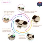 CLADD! Vegan Leather Desk Organizer Storage Box for Table Top Stationery Supplies Ideal for Use Home | Office | Kitchen | Makeup (Cream) - Image 5