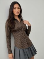 Solid Front Button Long Sleeve Casual Shirt for Women' & Girl's - Image 16