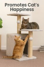 Cat Tree Indoor Climbing Activity Tower with Scratching Posts | Cat-02-Grey | 30x40x66 cm - Image 9