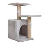 Cat Tree Indoor Climbing Activity Tower with Scratching Posts | Cat-02-Grey | 30x40x66 cm - Image 4