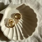 Aesthetic Handcrafted White Concrete Shell Trinket Tray | Elegant Jewelry, Makeup & Table Organizer | Multipurpose Home Decor & Candle Tray | 9.5×9.5cm - Image 5