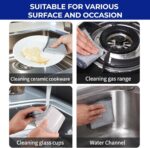 TCCO 7 PCS Kitchen Cleaning Cloth Set – 2 Thickened Magic Microfiber Towels & 5 Non-Scratch Steel Wire Dishcloths, Reusable & Absorbent Rags for Dishes, Pots, Pans, Car & Household Cleaning - Image 8