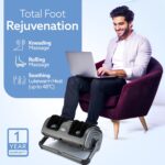 AGARO Elite Air Compress Foot Massager Corded Electric, Shiatsu Foot Massager, Kneading & Rolling Function, Lukewarm Heat, For Muscle Relief, Improving Blood Circulation, Includes Remote Control, Grey - Image 6